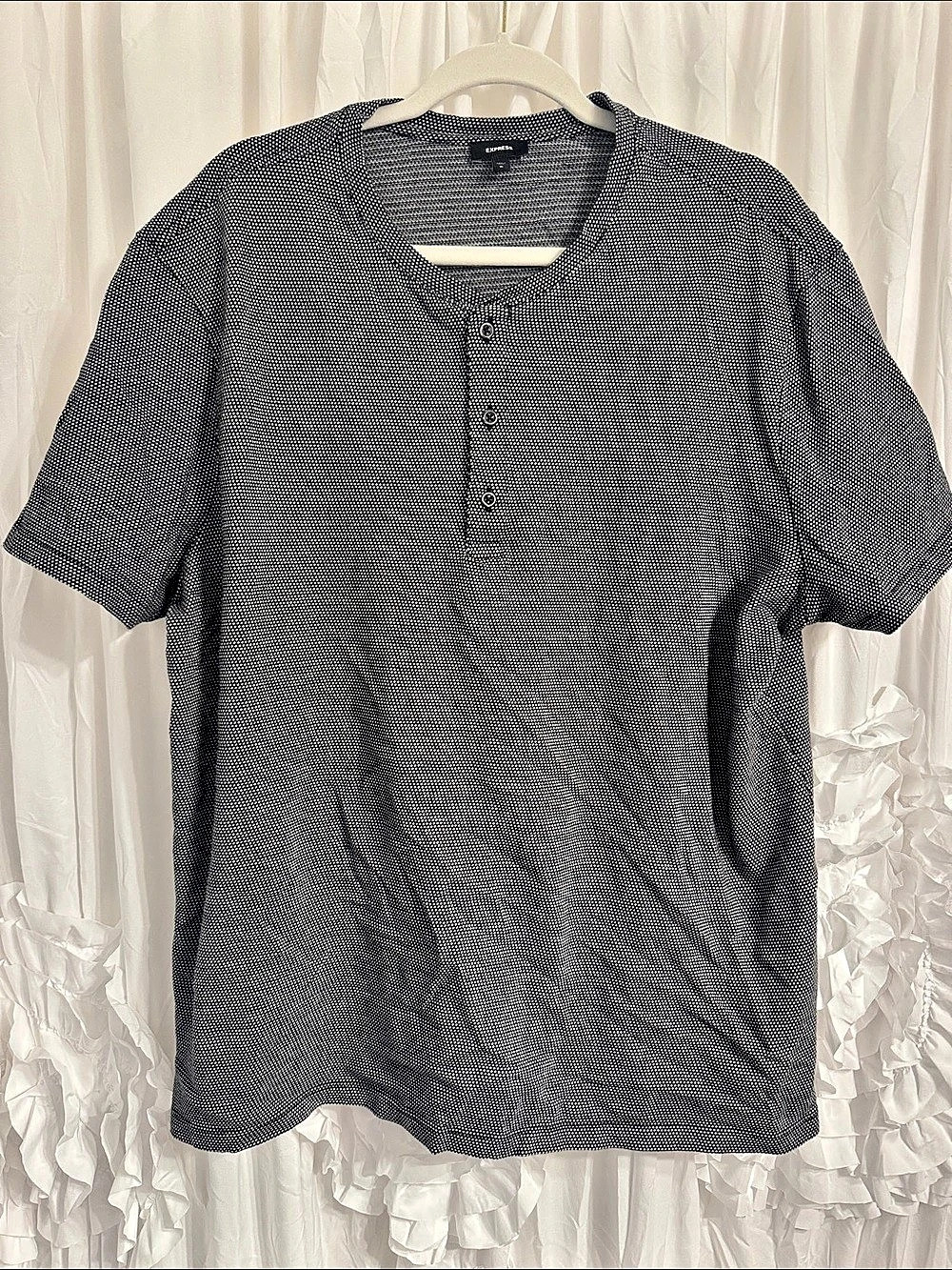 Express Men's Geometric Short Sleeve Shirt XL Like New